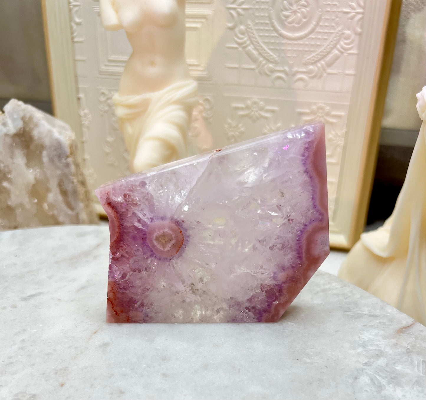 Pink Amethyst & Flower Agate Slabs