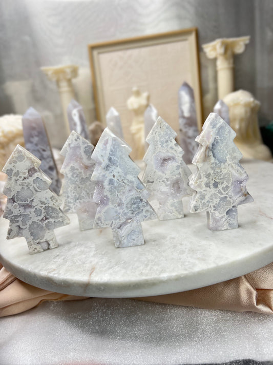 Plum Snow Agate Trees